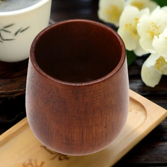 1-5PCS Wooden Cups Natural Jujube Handmade Breakfast Beer Cup  High Quality Wooden Cup Mug Breakfast Beer Milk Drinkware Product TrendByWens