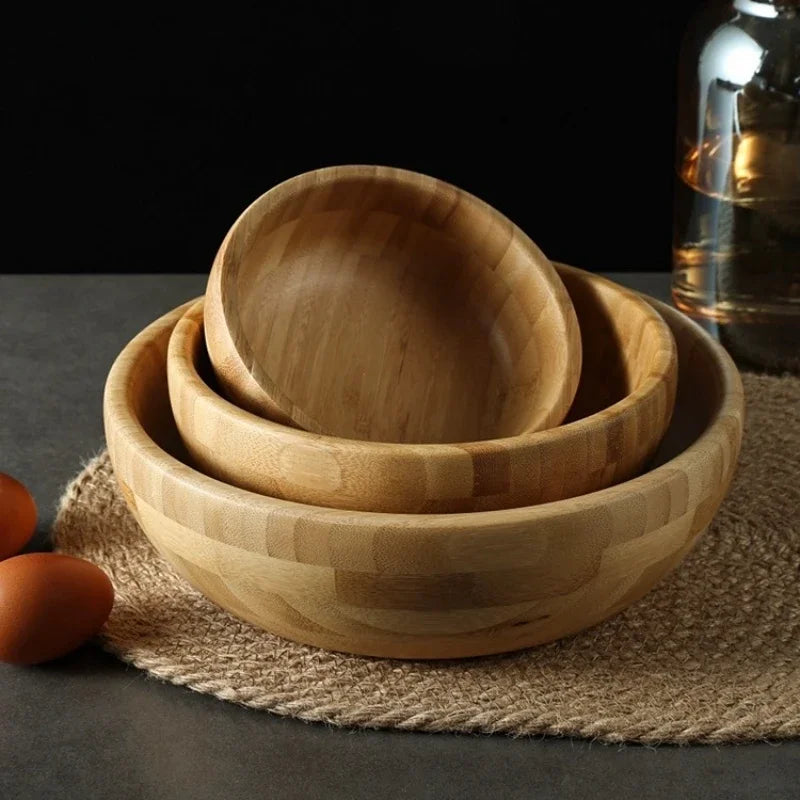 Bamboo Salad Bowl – Eco-Friendly, Durable, and Natural Tableware - TrendByWens