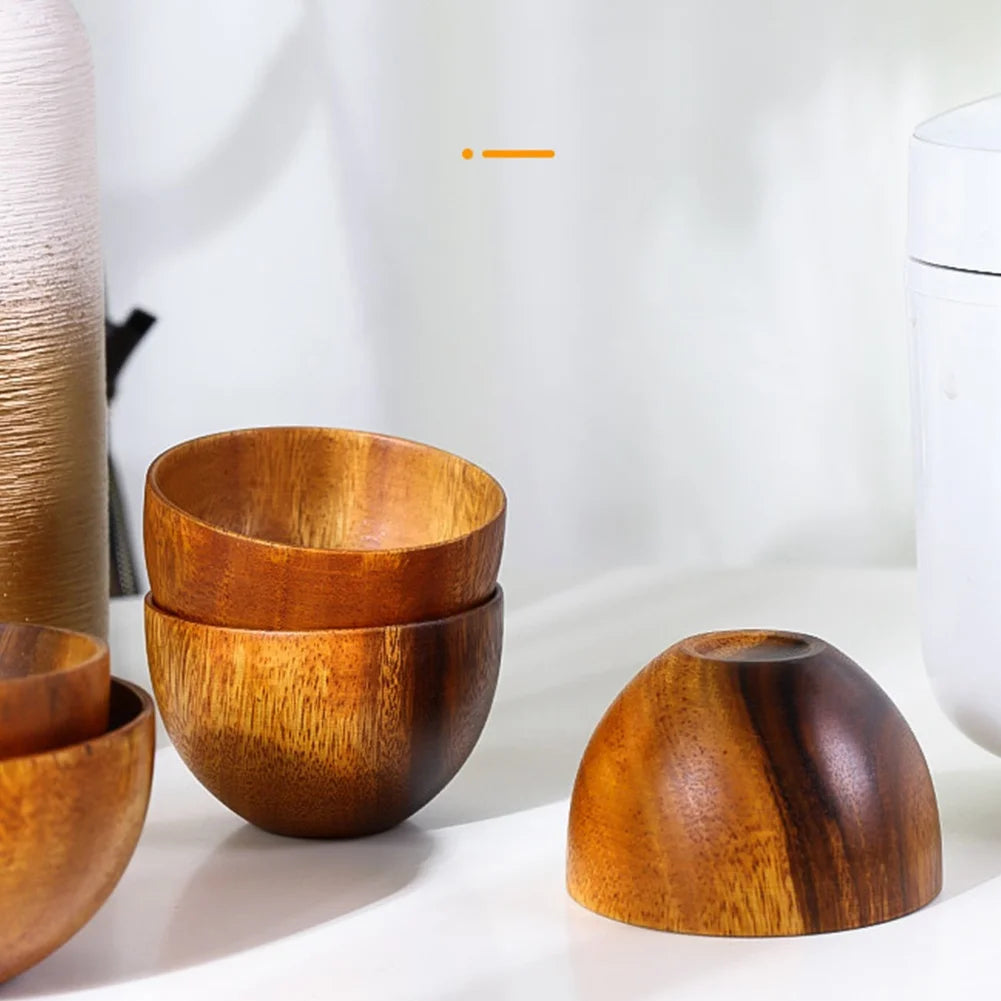 Japanese Style Wooden Bowl – Natural Wood Kitchen Utensil - TrendByWens