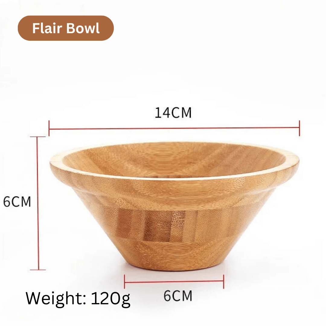 WENS - Natural Bamboo Salad & Noodle Mixing Bowl - Eco-Friendly, Durable & No Paint