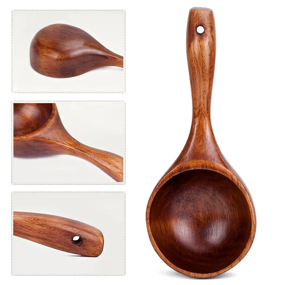 Wood Water Scoop Spoon Multipurpose Wooden Scoop Spoon Ladle Dipper Kitchen Utensil TrendByWens