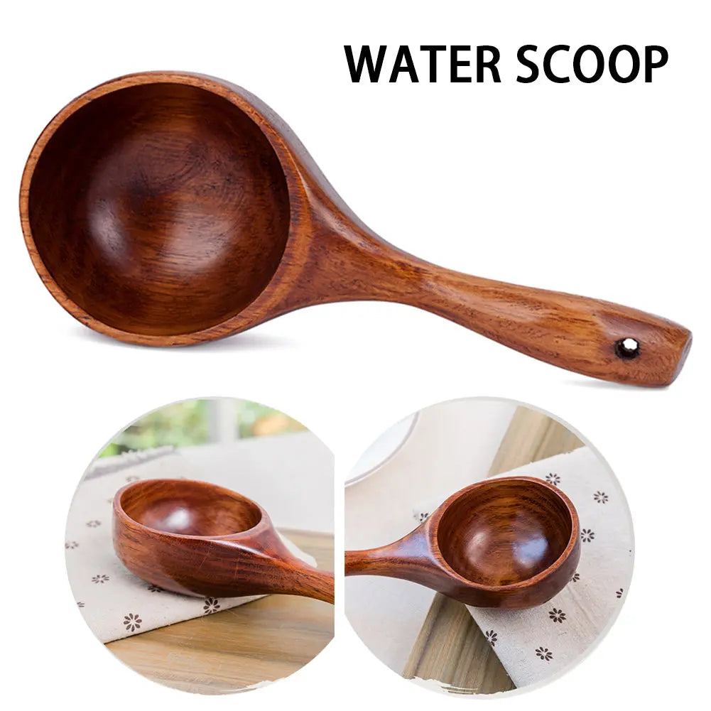 Wood Water Scoop Spoon Multipurpose Wooden Scoop Spoon Ladle Dipper Kitchen Utensil TrendByWens